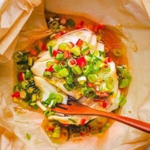 Chinese Steamed Fish Cod Recipe with Ginger Scallion Sauce I Heart Umami.