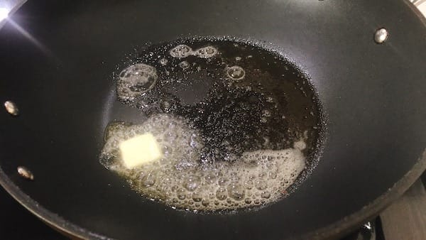 melt ghee to cook cauliflower gnocchi stovetop