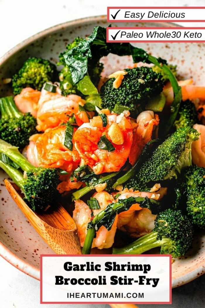 Garlic broccoli shrimp recipe I Heart Umami