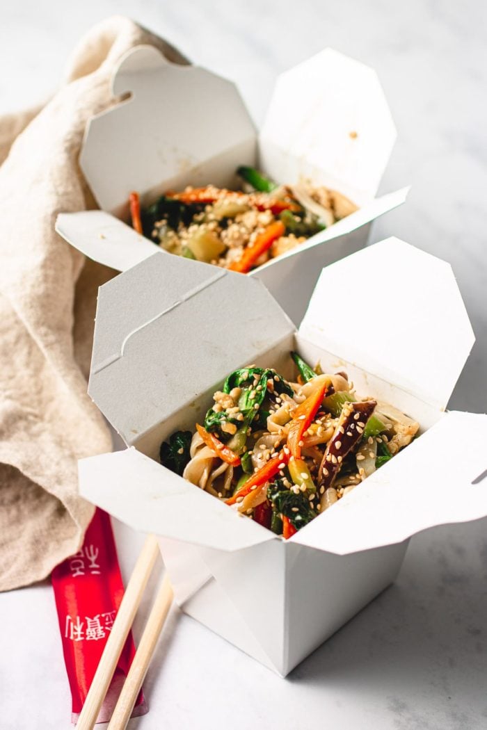 Chicken Lo Mein recipe with Vegetables and Paleo keto low carb noodles I Heart Umami