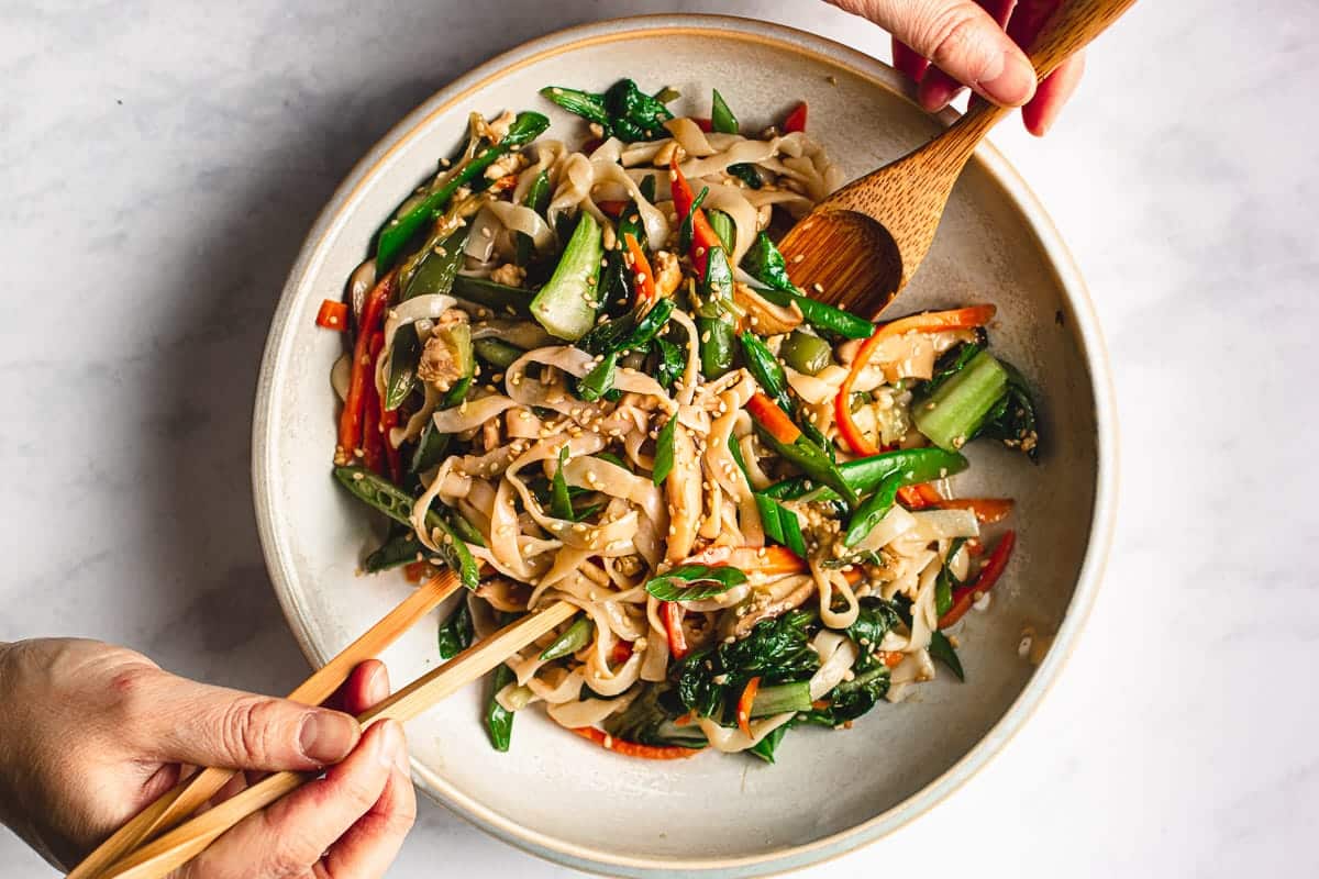 One Pot Chicken Lo Mein (Paleo, Keto, Low Carb)