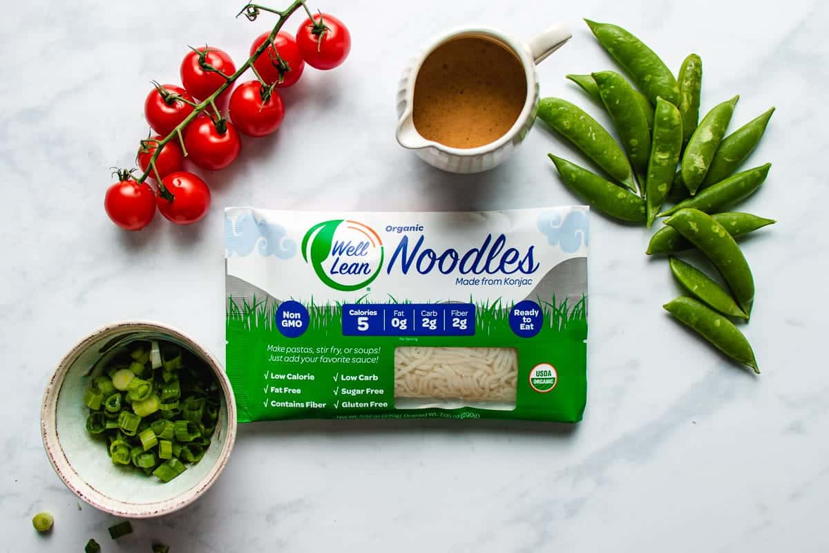 Shirataki Noodles Recipe with Asian Peanut Sauce I Heart Umami®