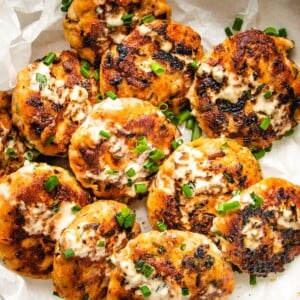 A plate of breakfast sausage patties made Whole30 friendly