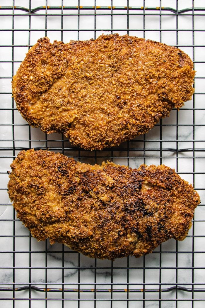 Shallow fried low carb chicken katsu