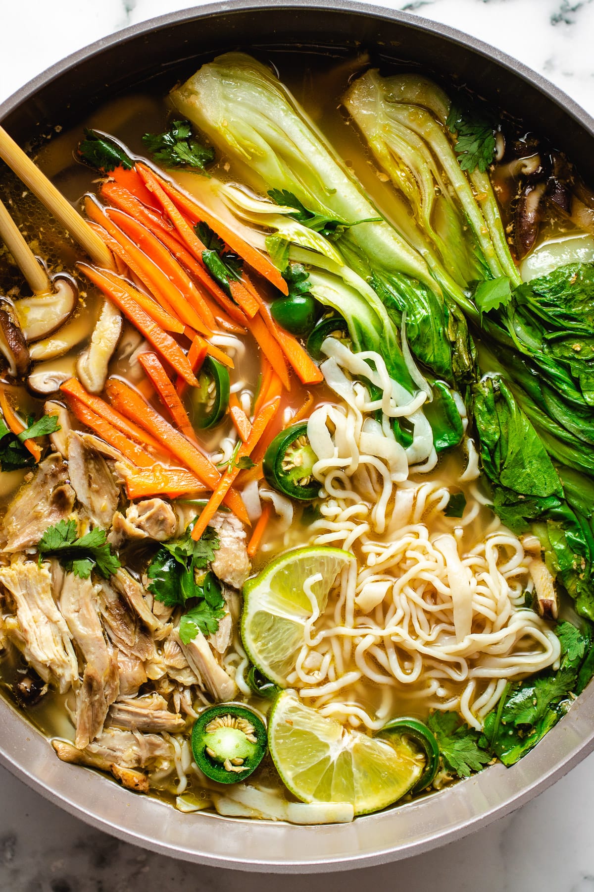 Asian Chicken Noodle Soup Keto, Use Leftover Turkey or Chicken