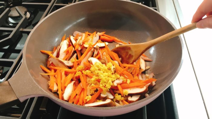 step 2 - saute shallot and carrots