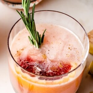 Sake grapefruit cocktail served in a glass