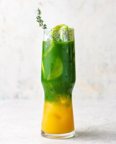A cover image for the Iced matcha mango tea recipe