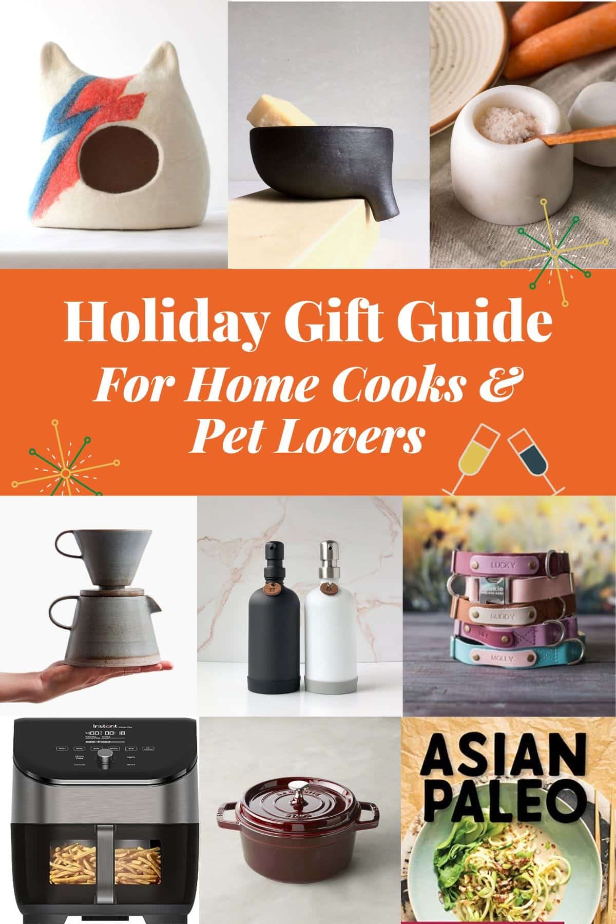 Photo shows a collection of gift guides for Christmas gift guide