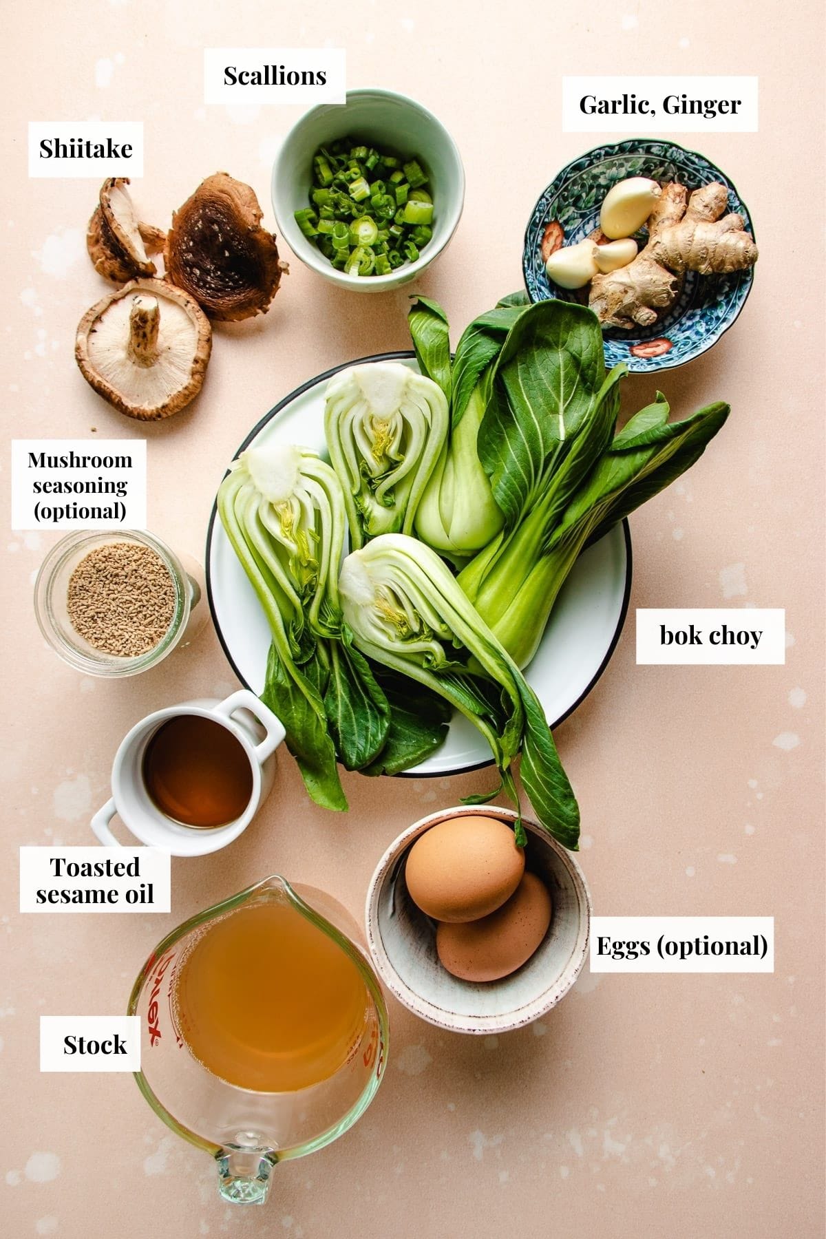 Photo listed the ingredients needed to make this asian soup