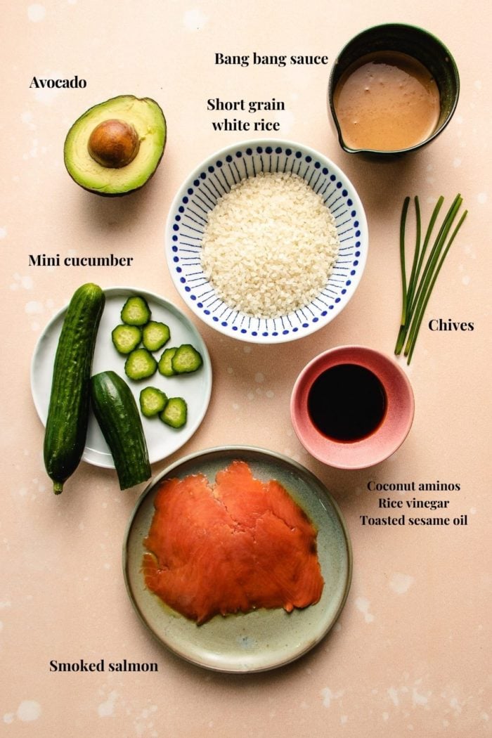 Photo shows individual ingredients needed to make this dish