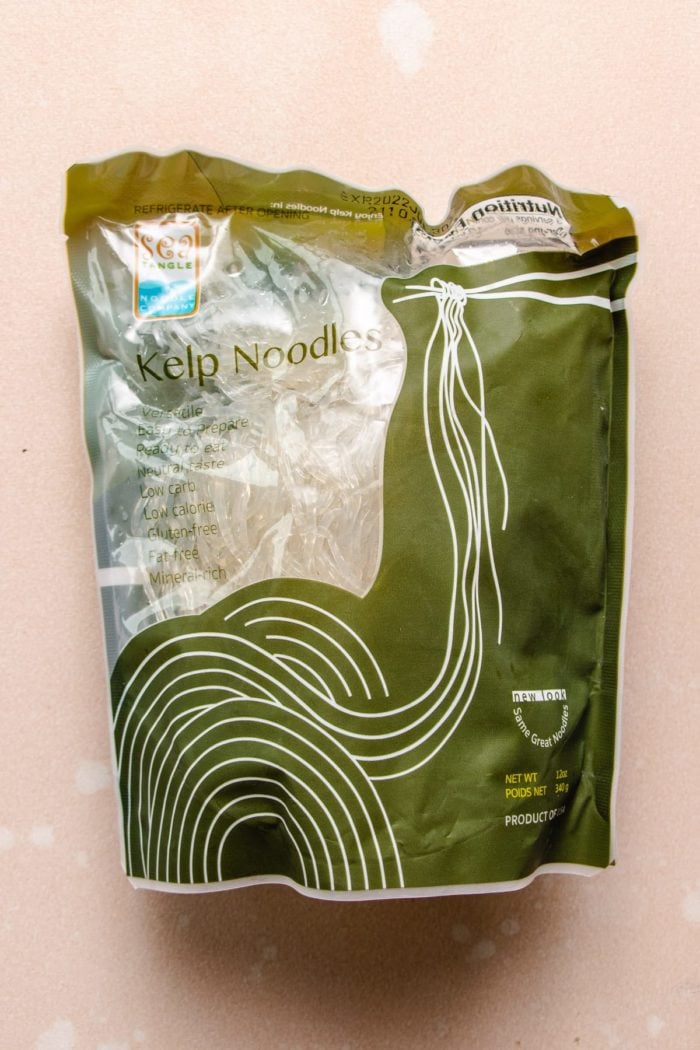 Photo shows kelp noodles in a package