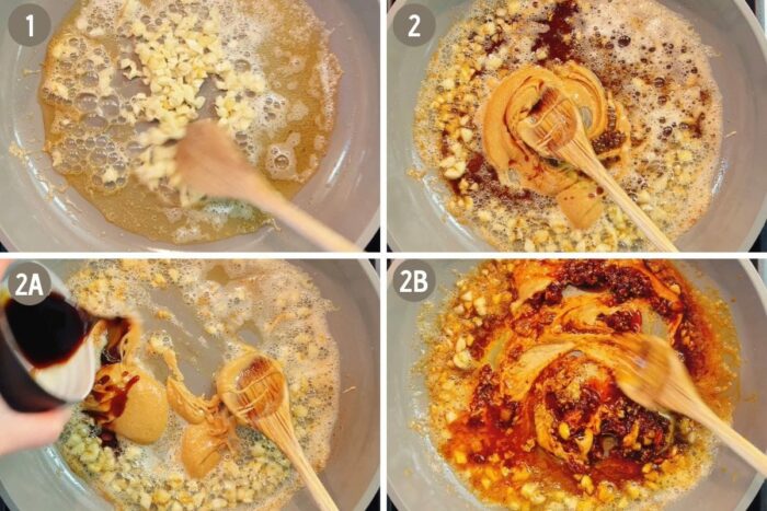 A step-by-step photo shows how to make spicy noodles