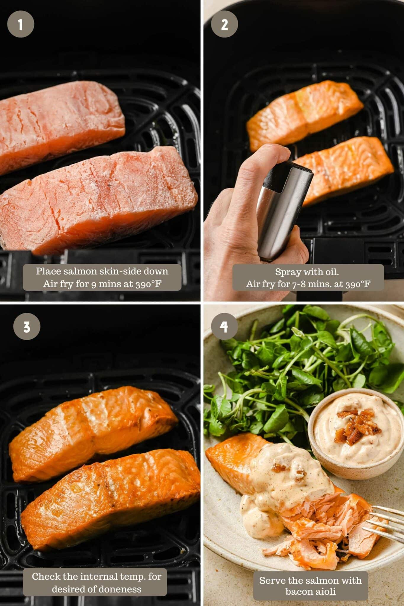 4 simple steps on how to cook frozen salmon in air fryer