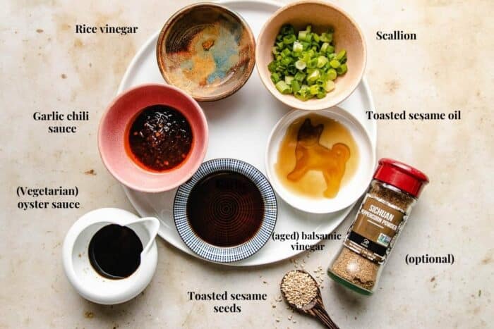 Photo shows ingredients needed to make Chinese style spicy hotpot sauce at home