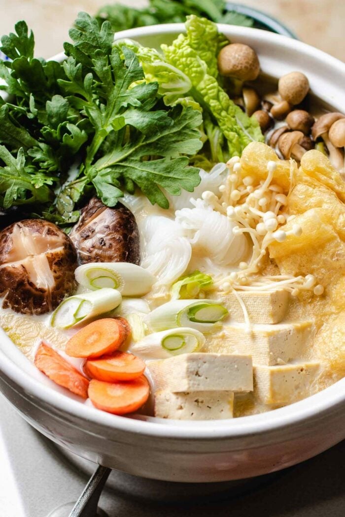 Vegan Hot Pot (creamy miso broth)