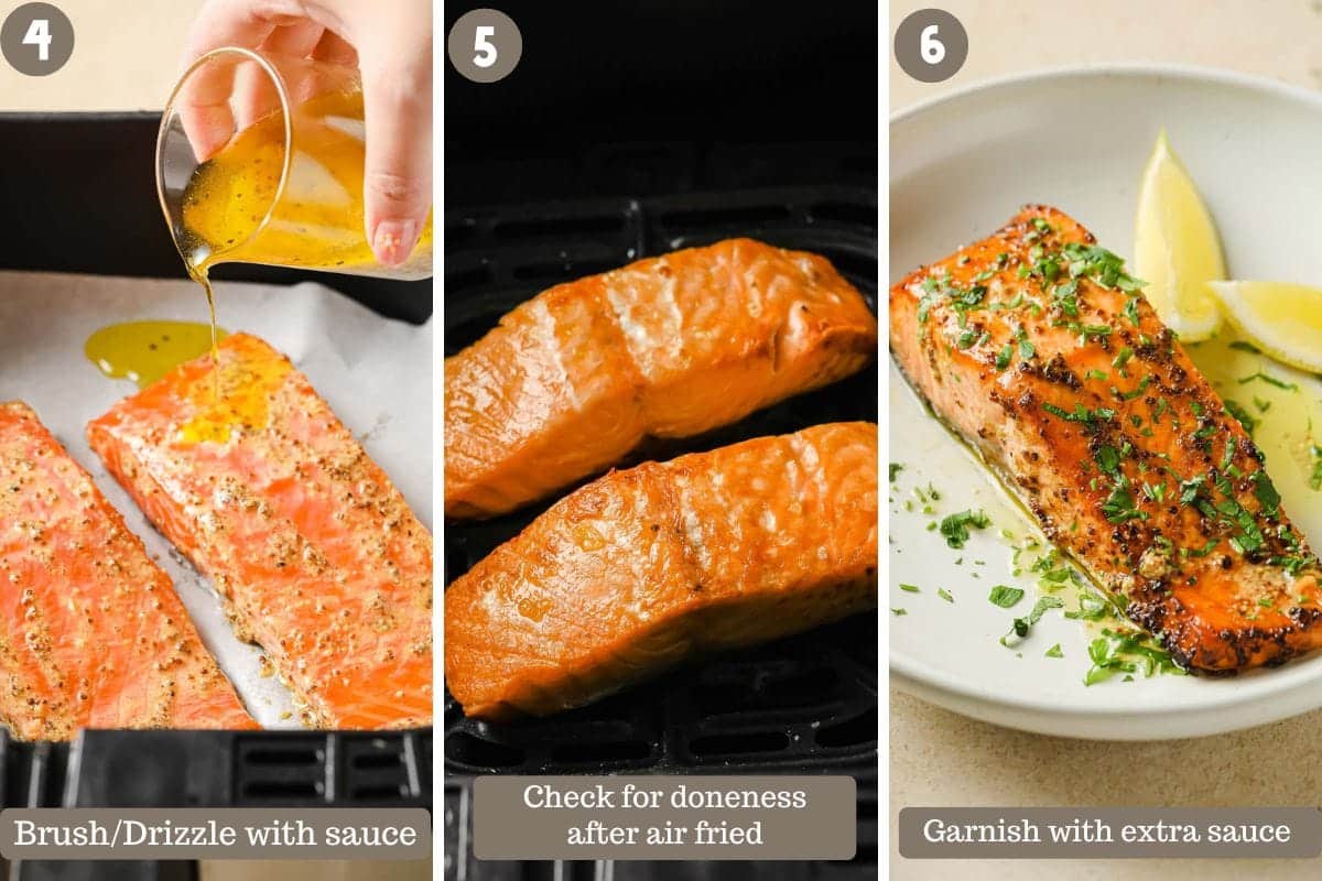 Air Fryer Salmon With Dijon Mustard | I Heart Umami®