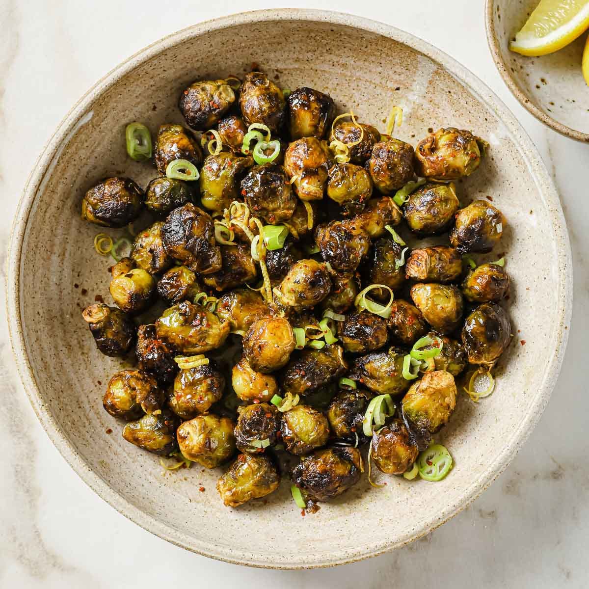 Frozen Brussel Sprouts Air Fryer (crisp, flavorful) I Heart Umami®