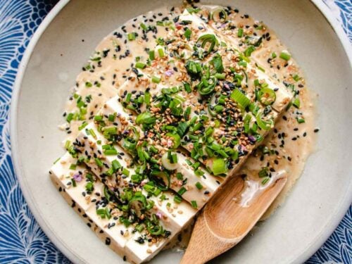 Variety of easy authentic Chinese silken tofu dishes ready to enjoy