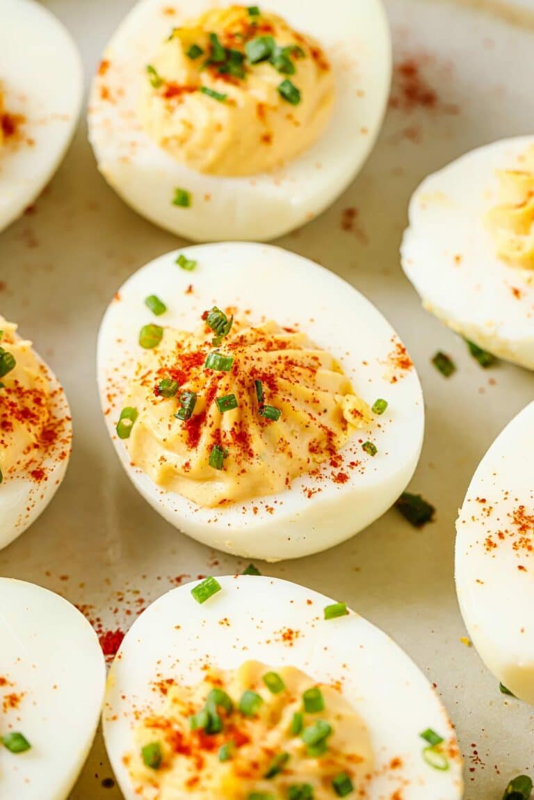 Air Fryer Deviled Eggs (extra creamy filling) | I Heart Umami®