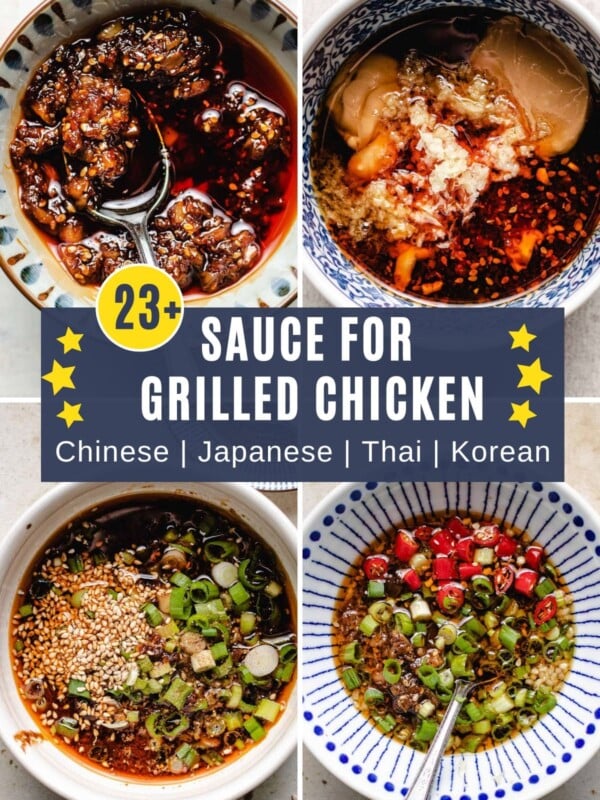 A cover image shows different types of Asian sauces can be used for grilled poultry chicken