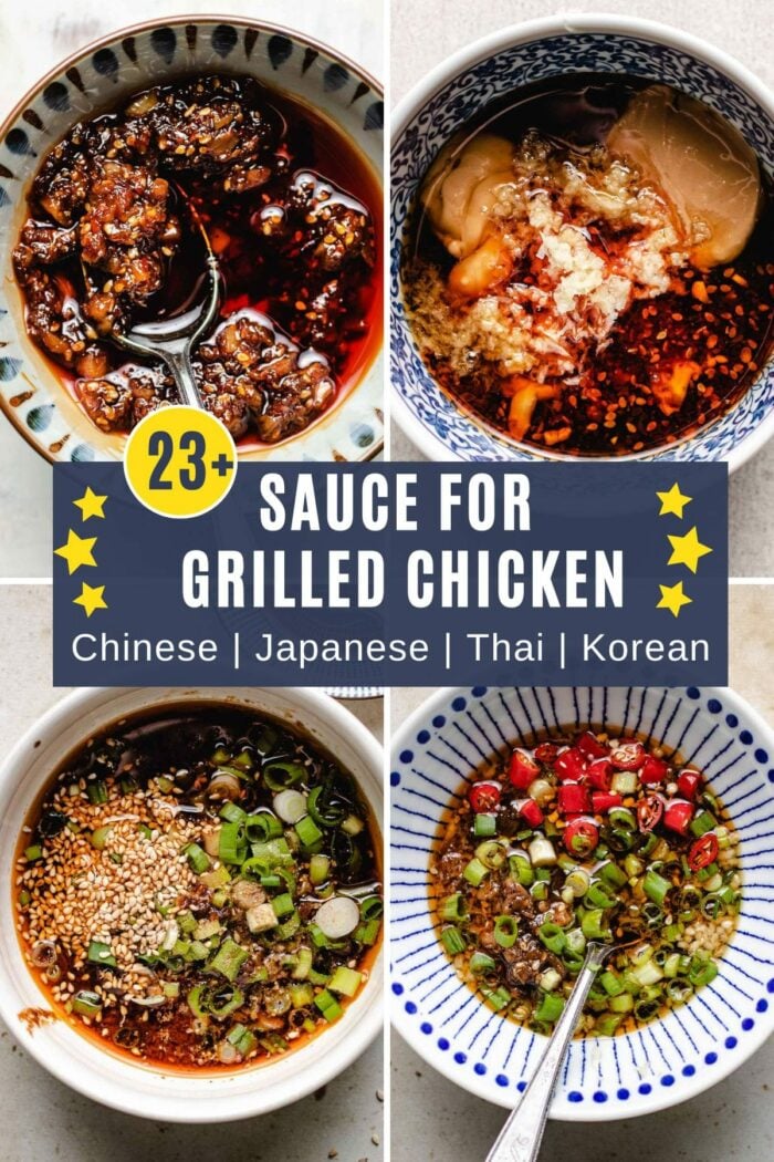 A cover image shows different types of Asian sauces can be used for grilled poultry chicken