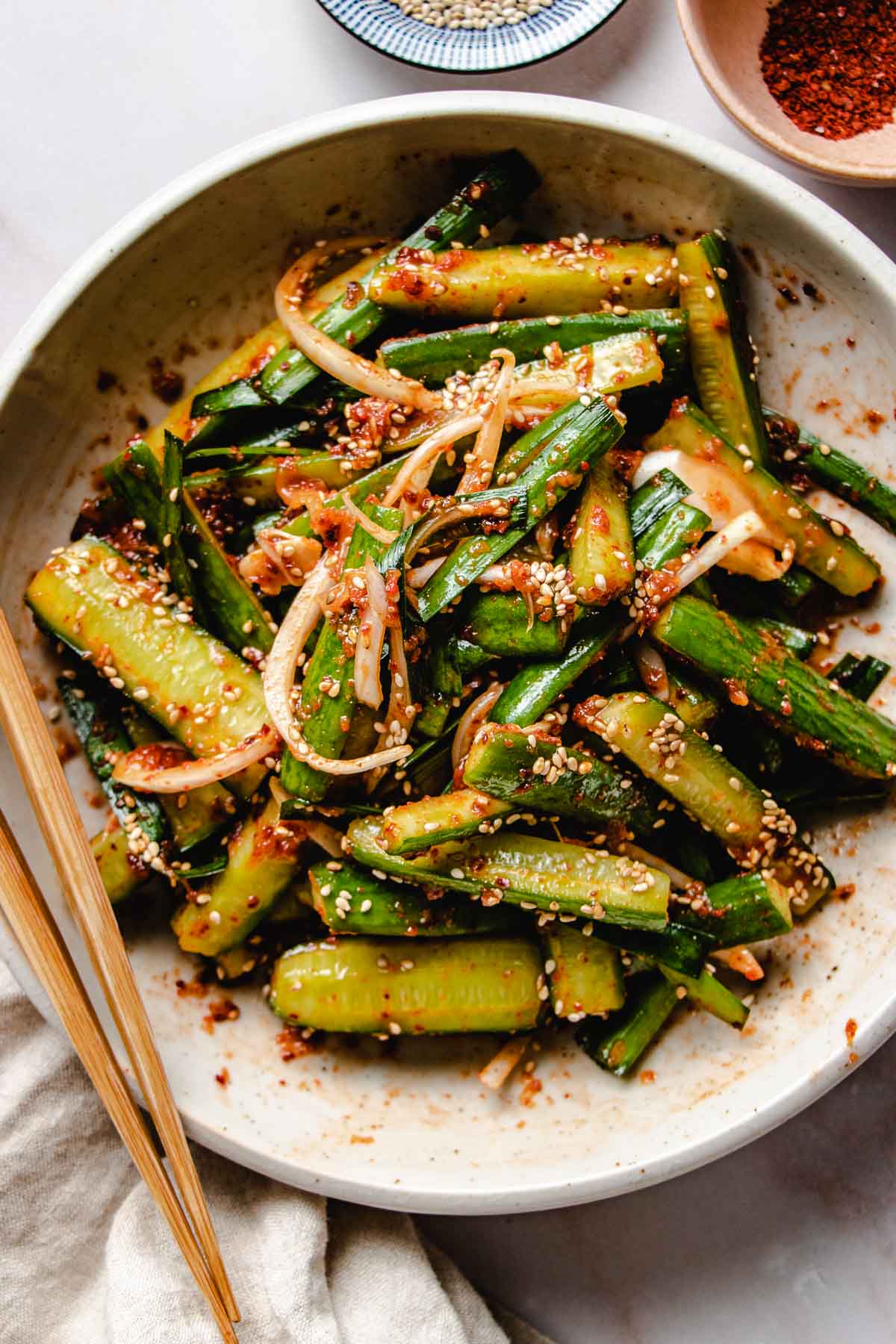 Easy Cucumber Kimchi Recipe (Oi Kimchi)