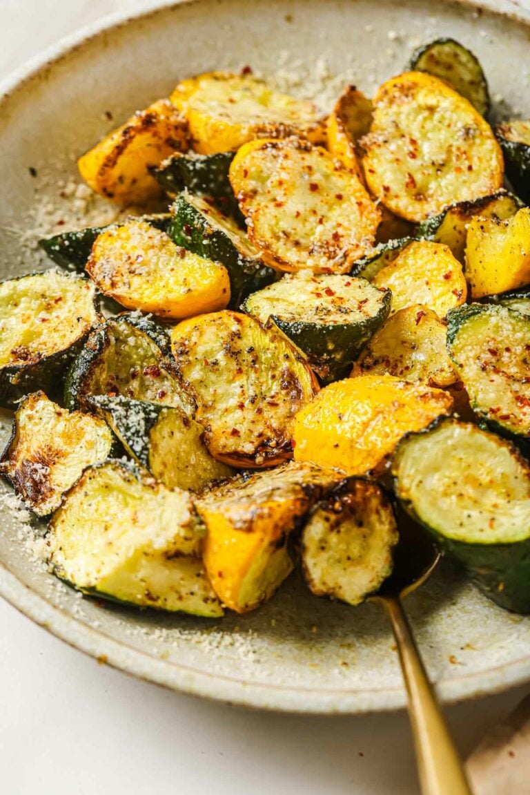 Air fryer zucchini and squash (no breading with parmesan)