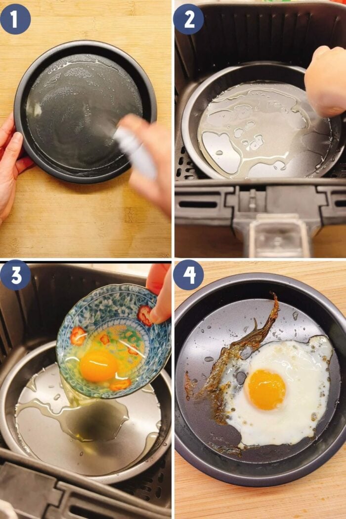 Air Fryer Fried Sunny Side Up Eggs – Melanie Cooks