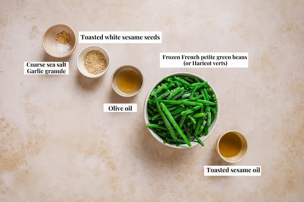 Air Fryer Frozen Green Beans (simple garlic seasoning)