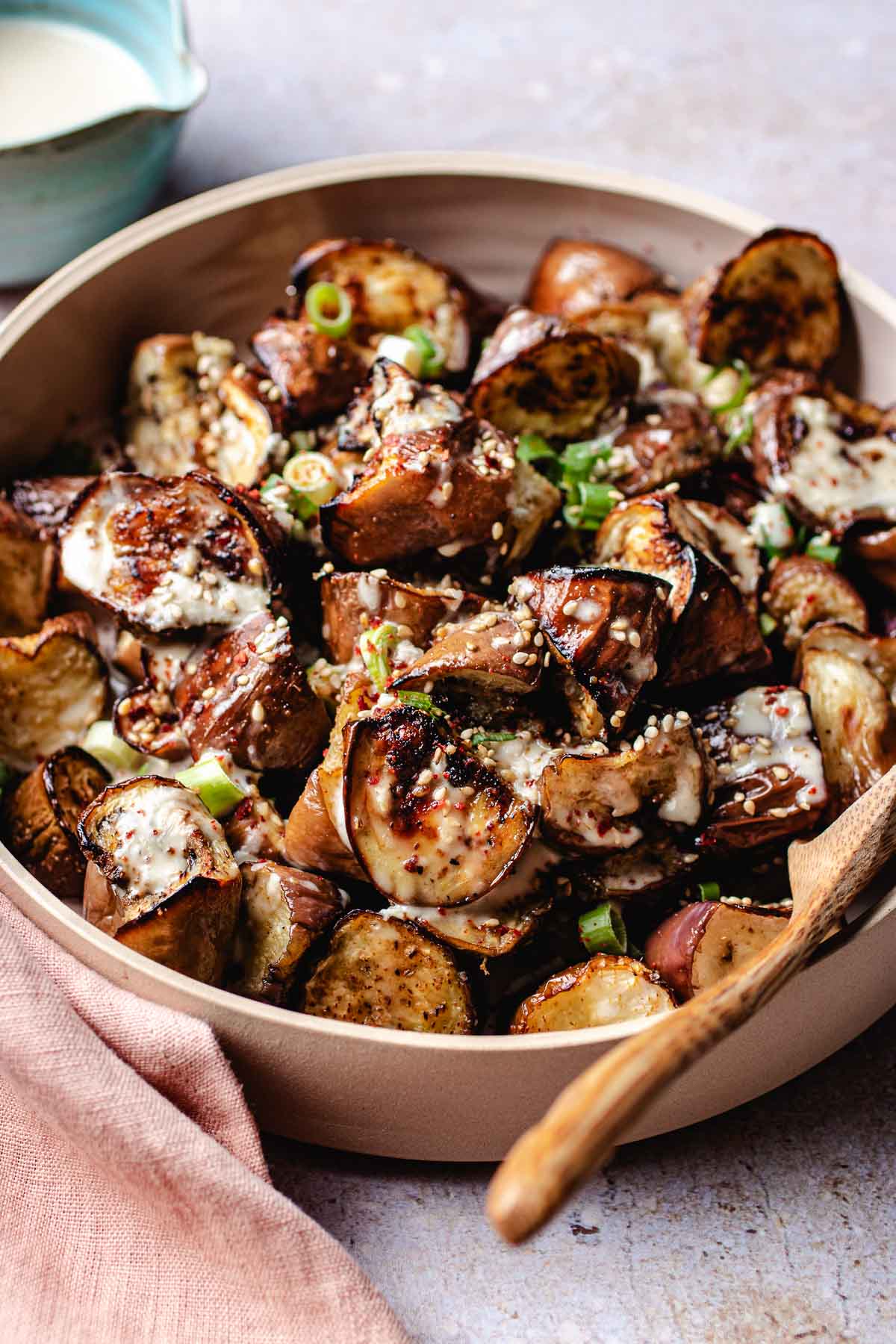 Roasted Chinese Eggplant (maple tahini sauce) | I Heart Umami®