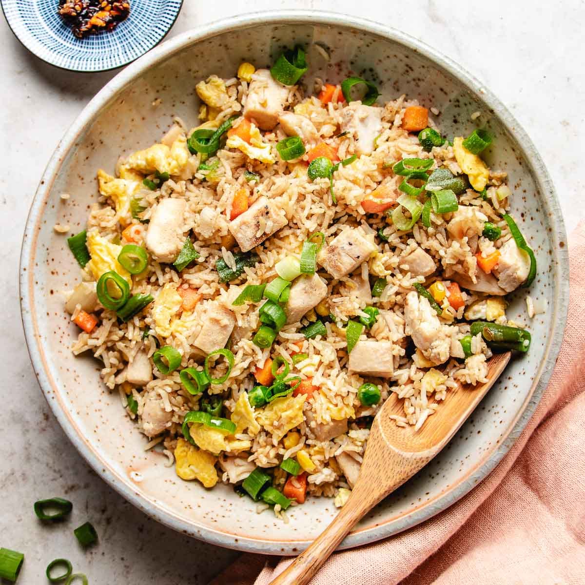 Leftover Turkey Fried Rice (One-Pan Recipe)