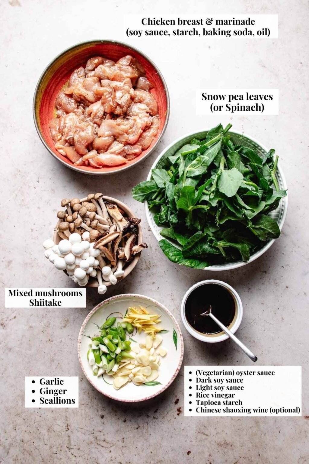 Oyster Sauce Chicken Stir Fry with Snow Pea Leaves