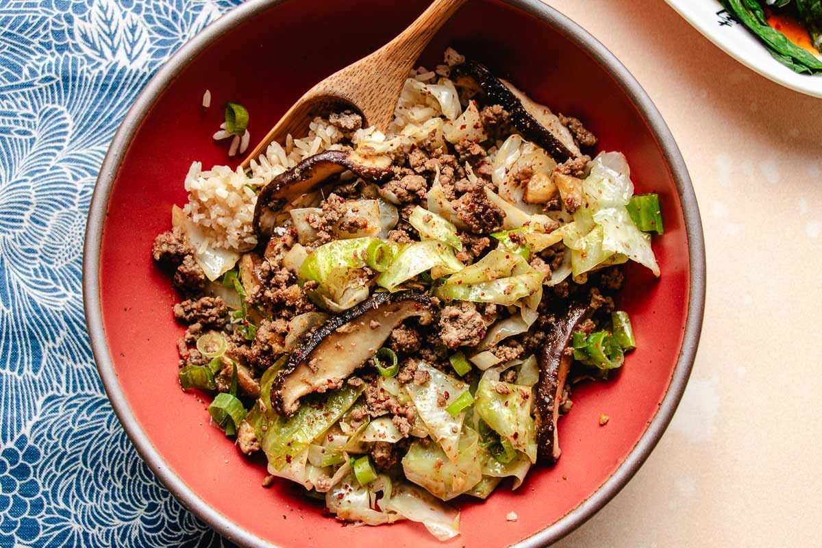 Chinese ground beef and cabbage stir fry | I Heart Umami®