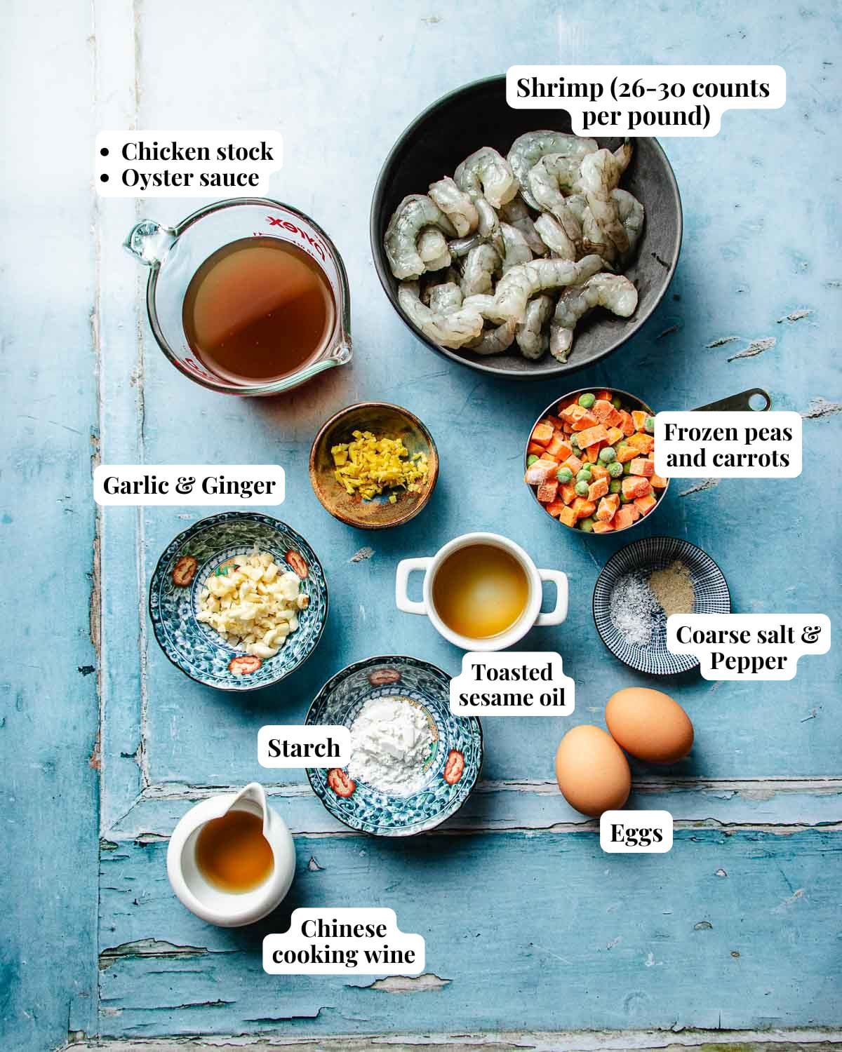 Photo shows ingredients used to make the dish.