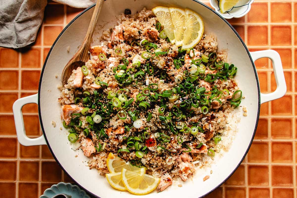 One pot salmon and rice