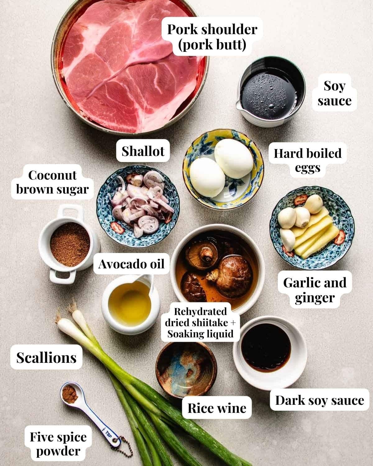 Photo shows ingredients and sauce items needed to make this dish.