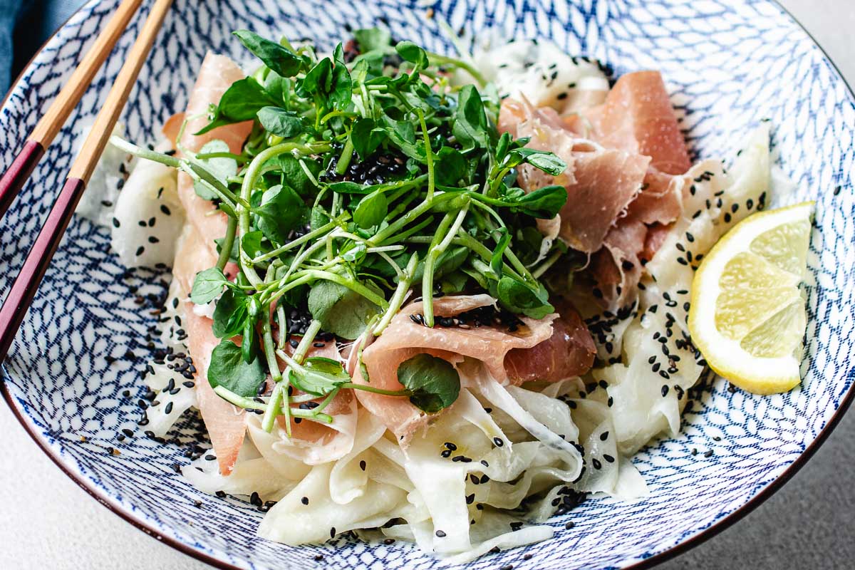 Shaved Daikon Salad with Lemon Dashi Dressing | I Heart Umami®