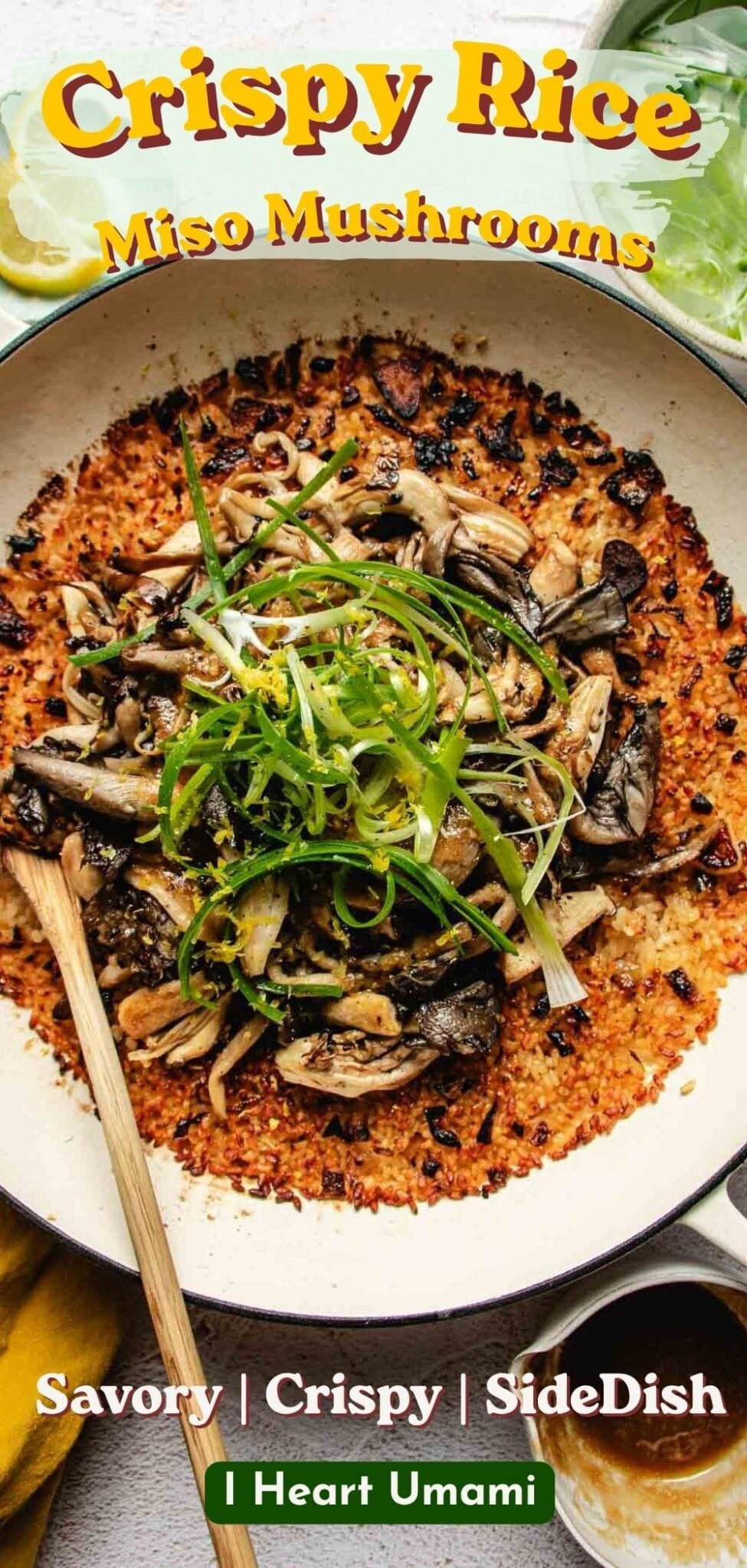 Miso Mushroom Crispy Rice (Savory Holiday Side) | I Heart Umami®